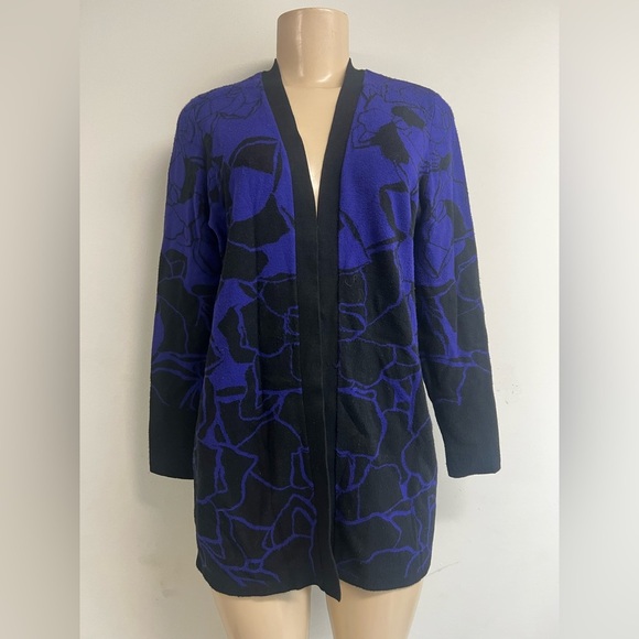 Chico's Black and purple Cardigan - Picture 3 of 6